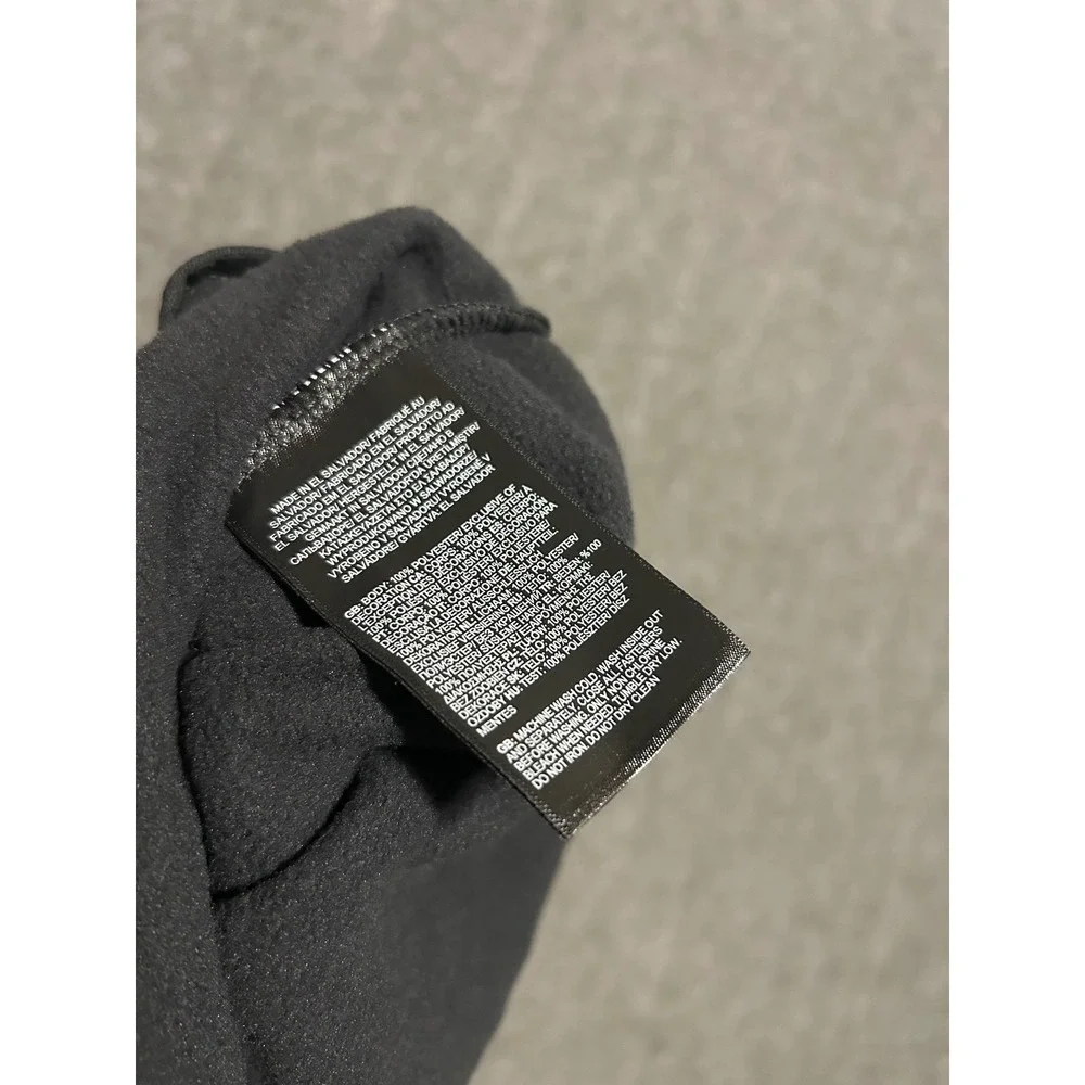 The North Face TKA Glacier 1/4 Zip Fleece Pullover TNF Black mens medium logo